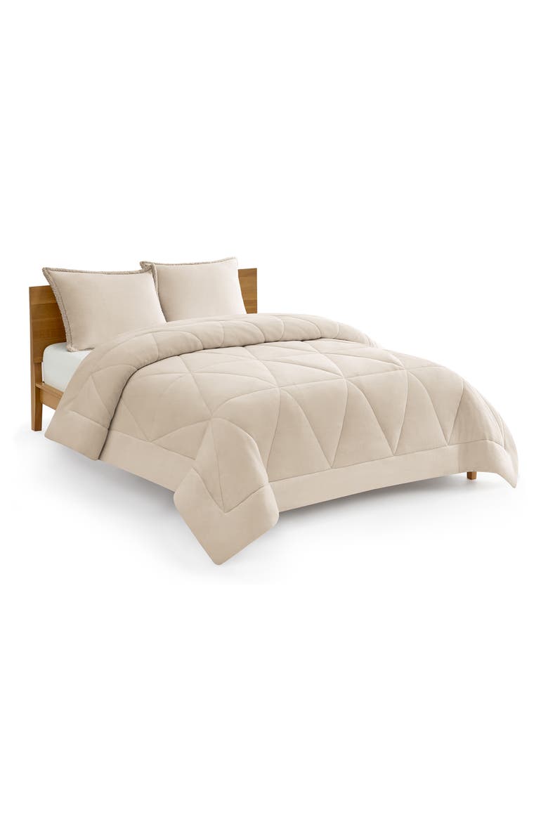 Avery Faux Shearling Comforter & Shams Set, Alternate, color, BIRCH