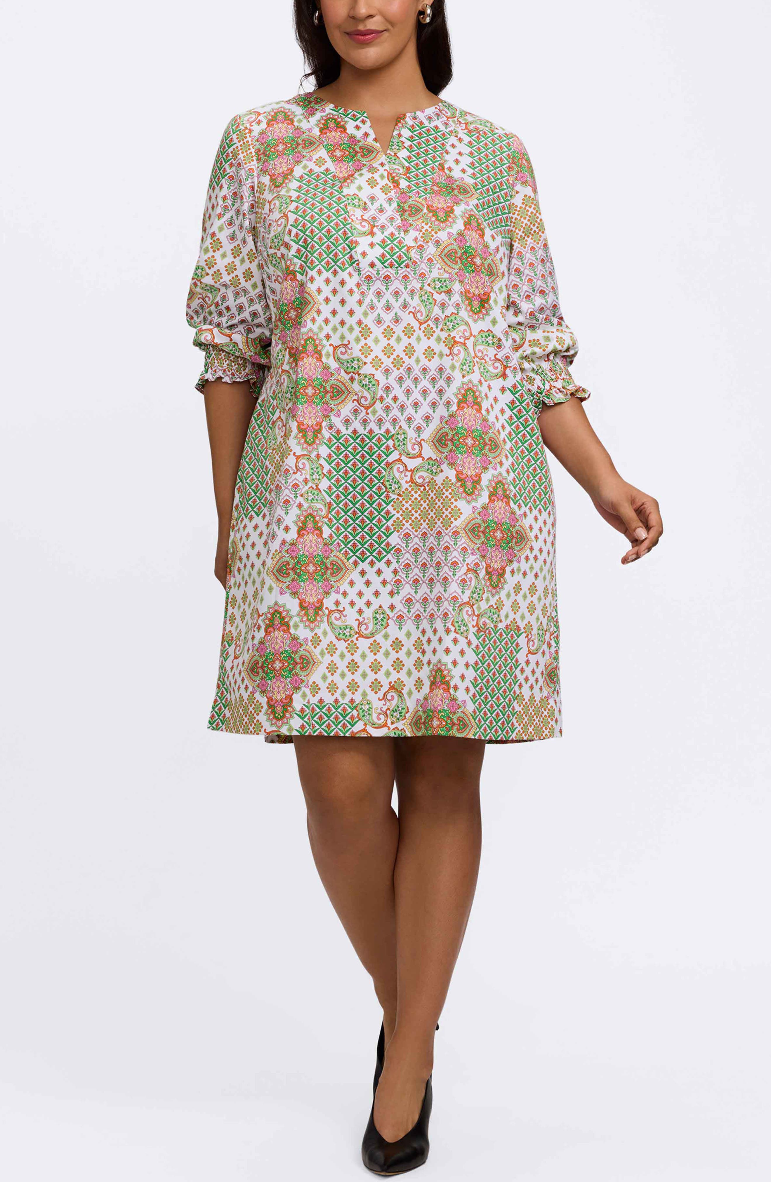 Alicia Patchwork Shift Dress