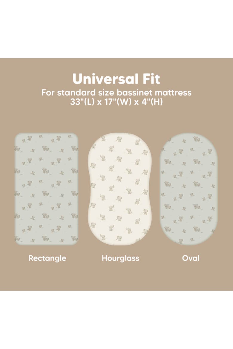 2-Pack Isla Fitted Bassinet Sheets, Alternate, color, Elly