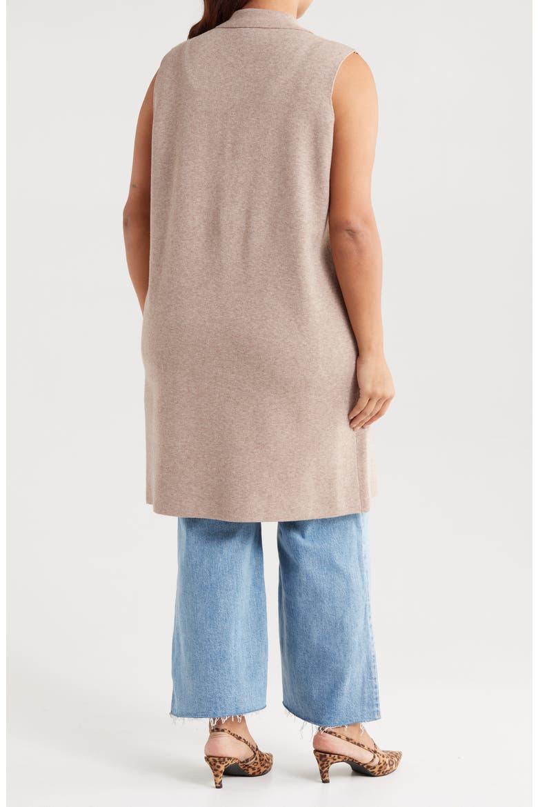 Whitney Longline Vest, Alternate, color, TAPIOCA HEATHER