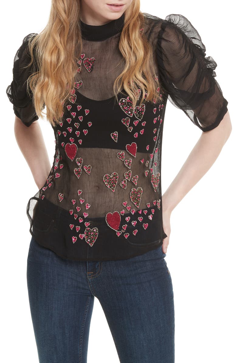 Free People So in Love Embroidered Blouse, Main, color,