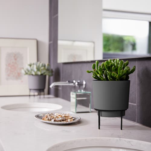 Bloem 6 Inch Hopson Round Planter In Black