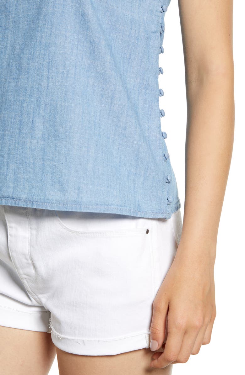 Madewell Side Button Chambray Camisole, Alternate, color,