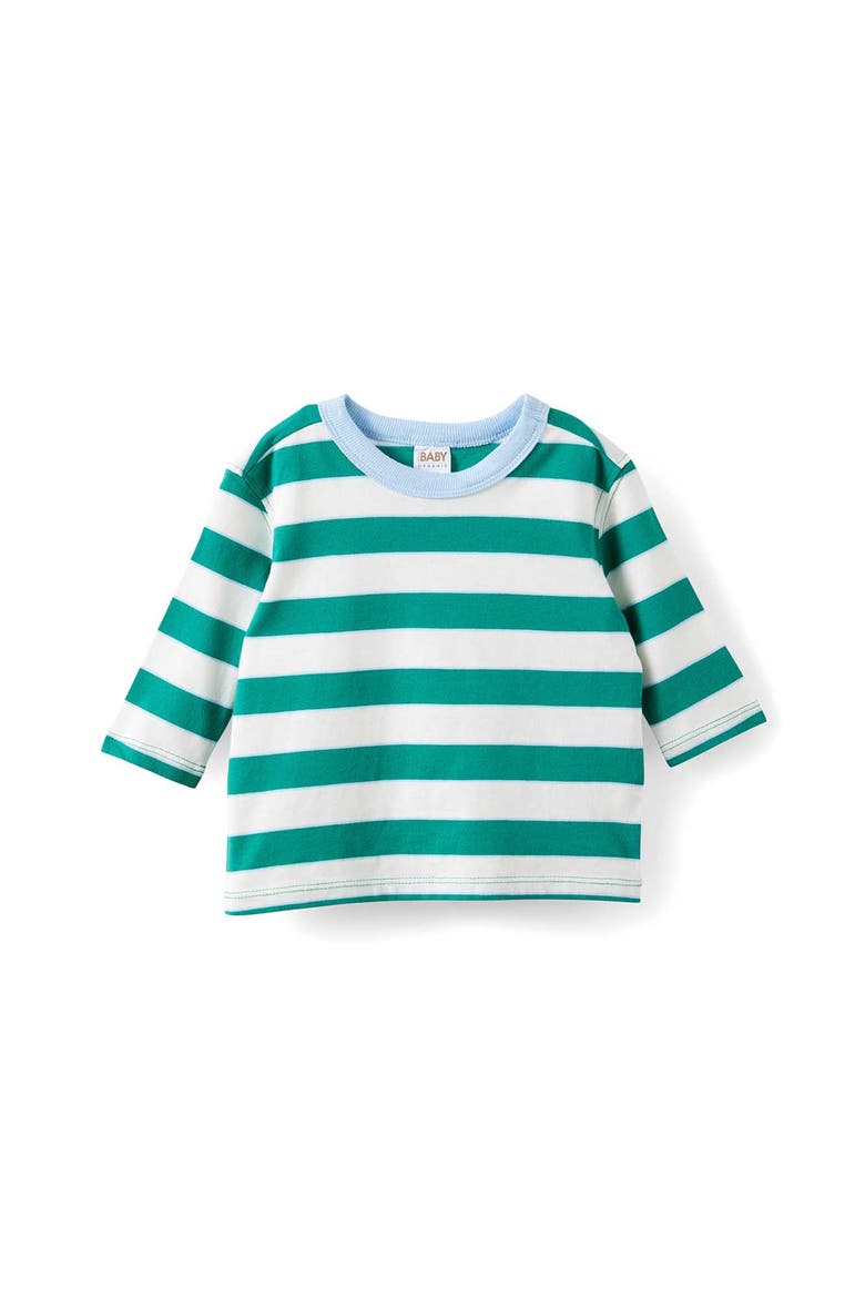 Baby Essential Long Sleeve Graphic Tee, Alternate, color, Vanilla English Ivy Stripe