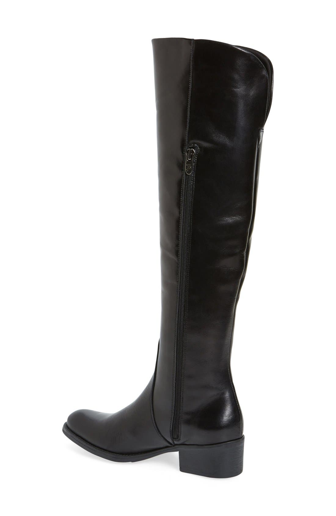 Toni Pons 'Tallin' Over-The-Knee Riding Boot, Alternate, color, Black Leather