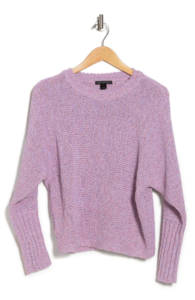St. John Collection Marled Knit Jersey Sweater, Alternate, color, 