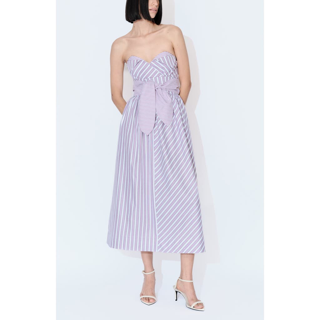 De Loreta Lidia Strapless Fit & Flare Cocktail Dress In Purple