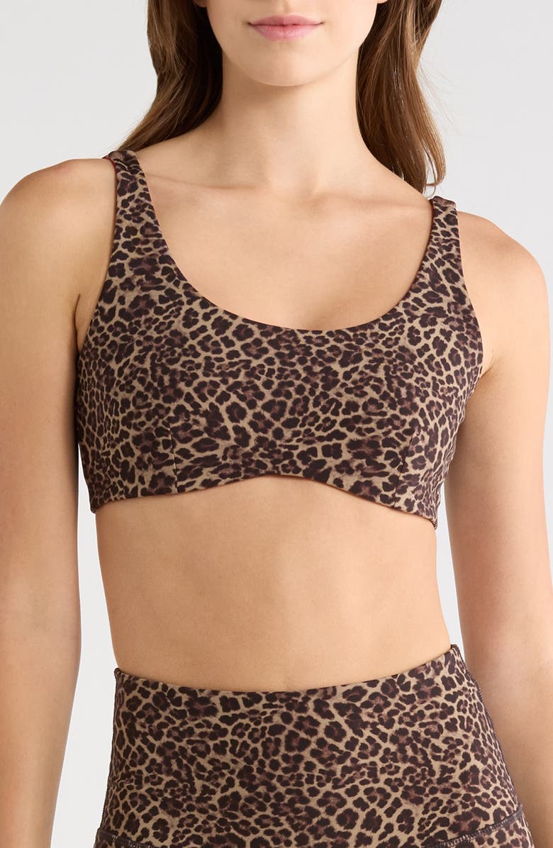 MPG Sculpt Reversible Sports Bra, Main, color, Goji Berry/ New Leopard