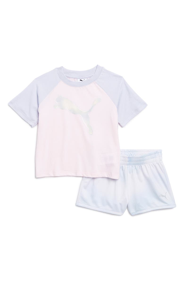 PUMA Kids' Logo Graphic T-Shirt & Shorts Set, Main, color,