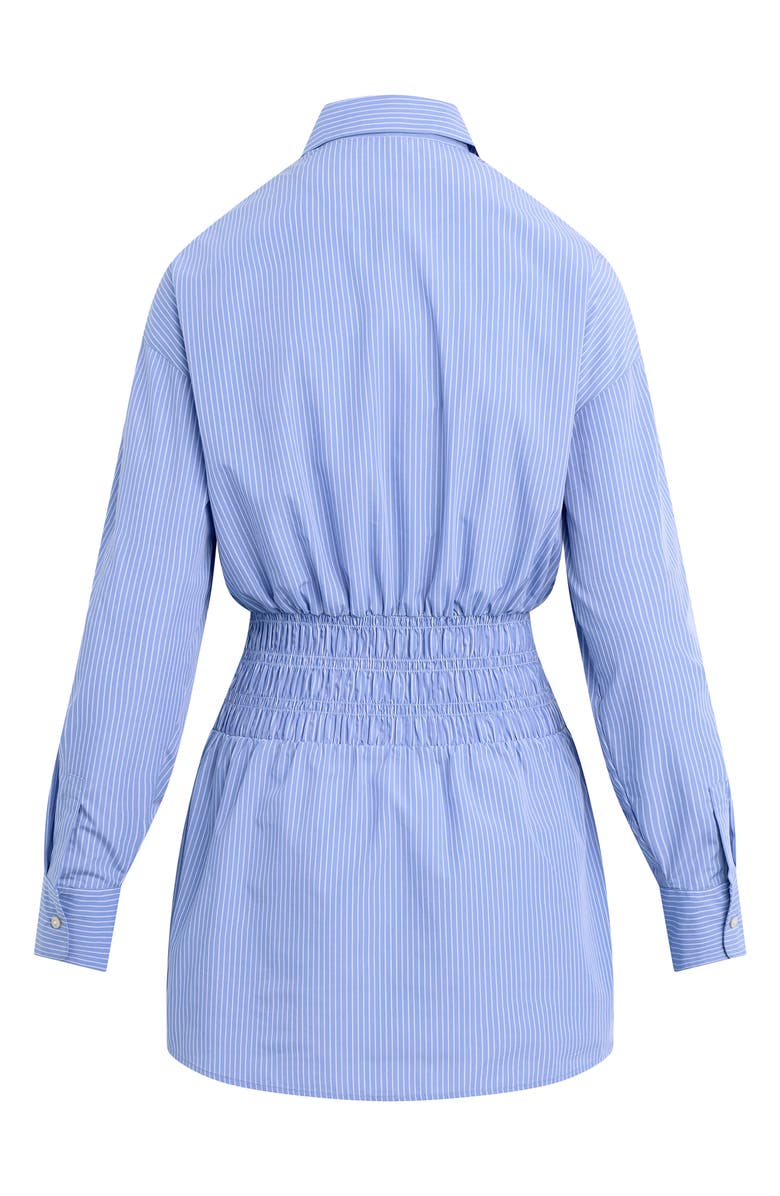 Favorite Daughter The Waist Not Mini Shirtdress, Alternate, color, Blue/ White Stripe