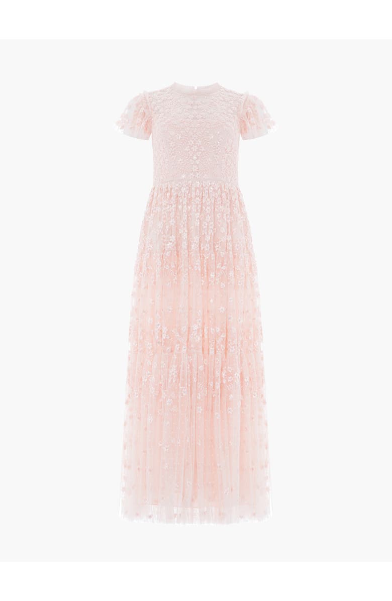 Needle & Thread Clover Short Sleeve Ankle Gown, Alternate, color, Opal