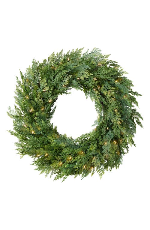 Balsam Hill Indoor Cedar Woods Wreath in Green 