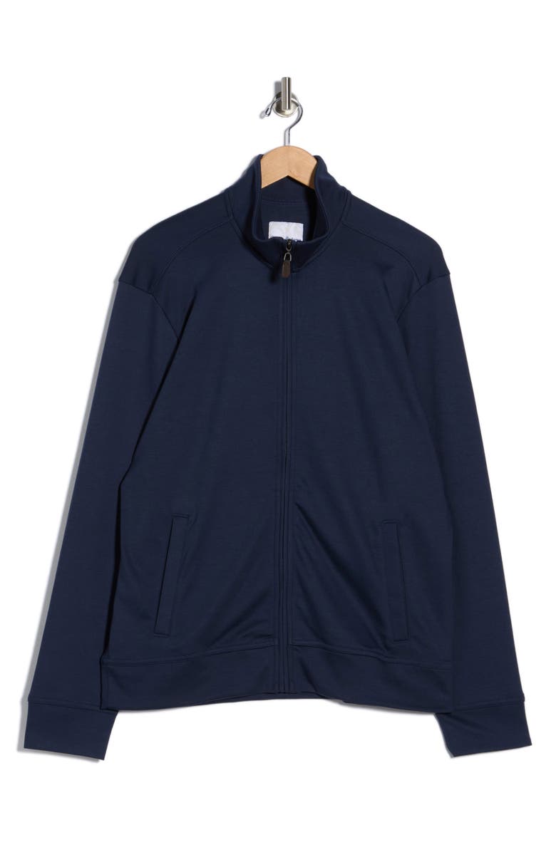 Tommy Bahama Martinique Cotton Zip-Up Jacket, Alternate, color, Ocean Deep