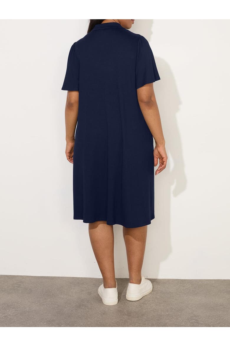 Flutter Sleeve Dress, Alternate, color, Navy