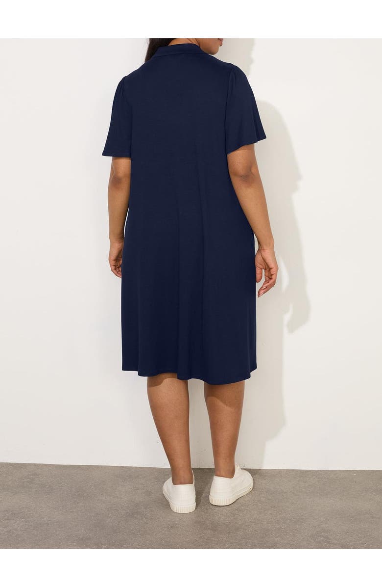 Live Unlimited Flutter Sleeve Dress, Alternate, color, Navy