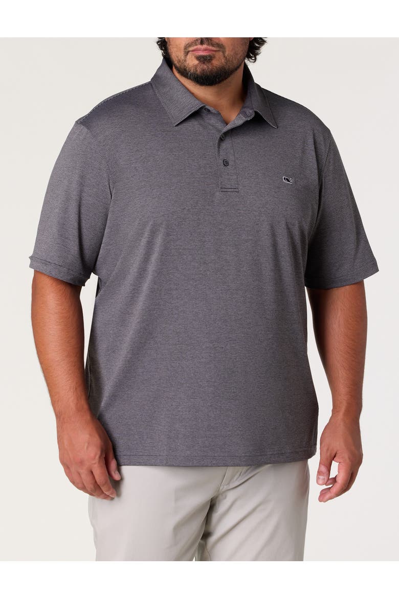 Big & Tall St. Jean Striped Sankaty Polo Shirt V2, Main, color, STP BLACK AND WHITE