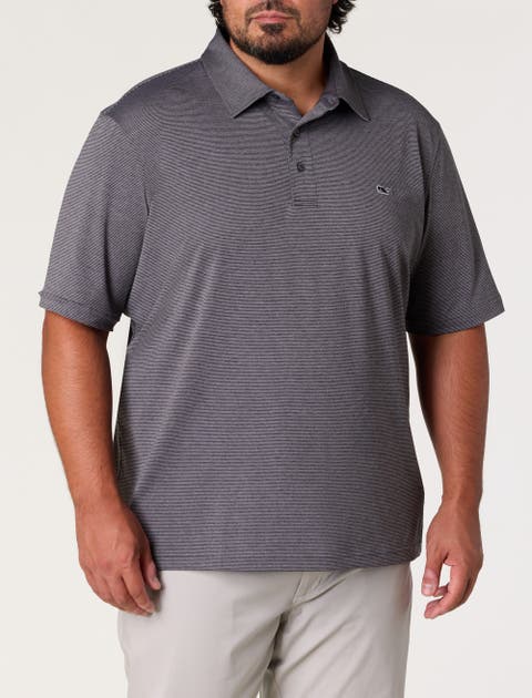 Big & Tall St. Jean Striped Sankaty Polo Shirt V2