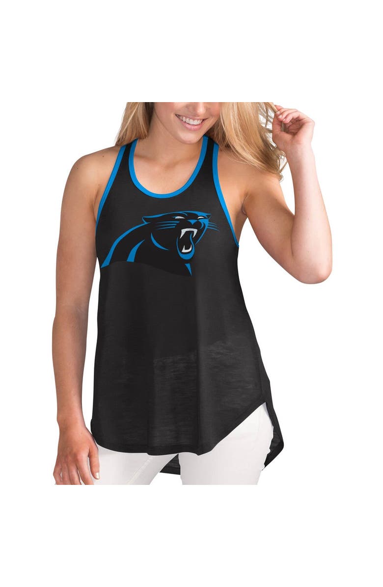 G-III 4HER BY CARL BANKS Women's G-III 4Her by Carl Banks Black Carolina Panthers Tater Tank Top, Alternate, color,
