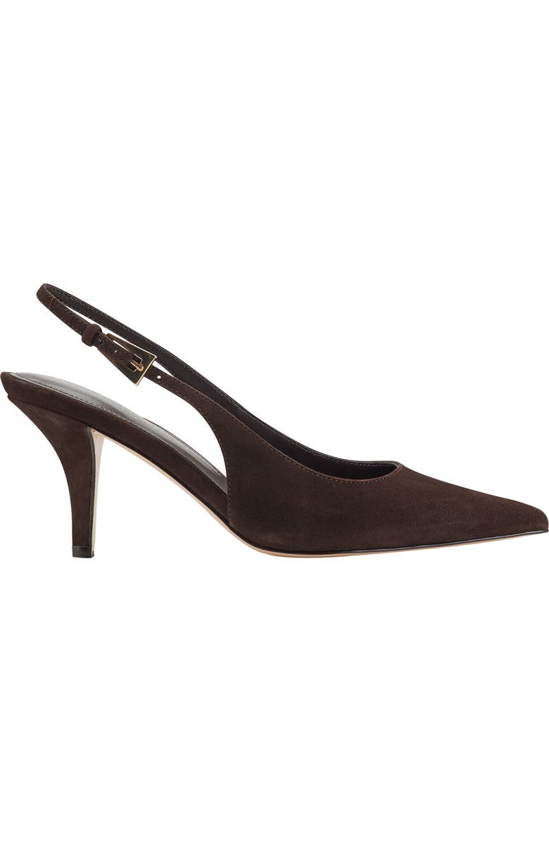 Marc Fisher LTD Dorie Slingback Pointed Toe Pump, Alternate, color, Dark Brown