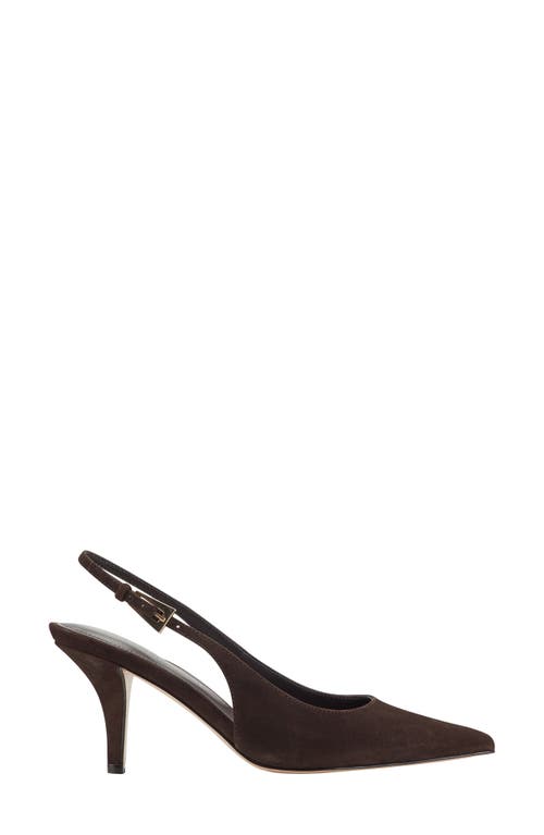 Marc Fisher Ltd Dorie Slingback Pointed Toe Pump In Brown