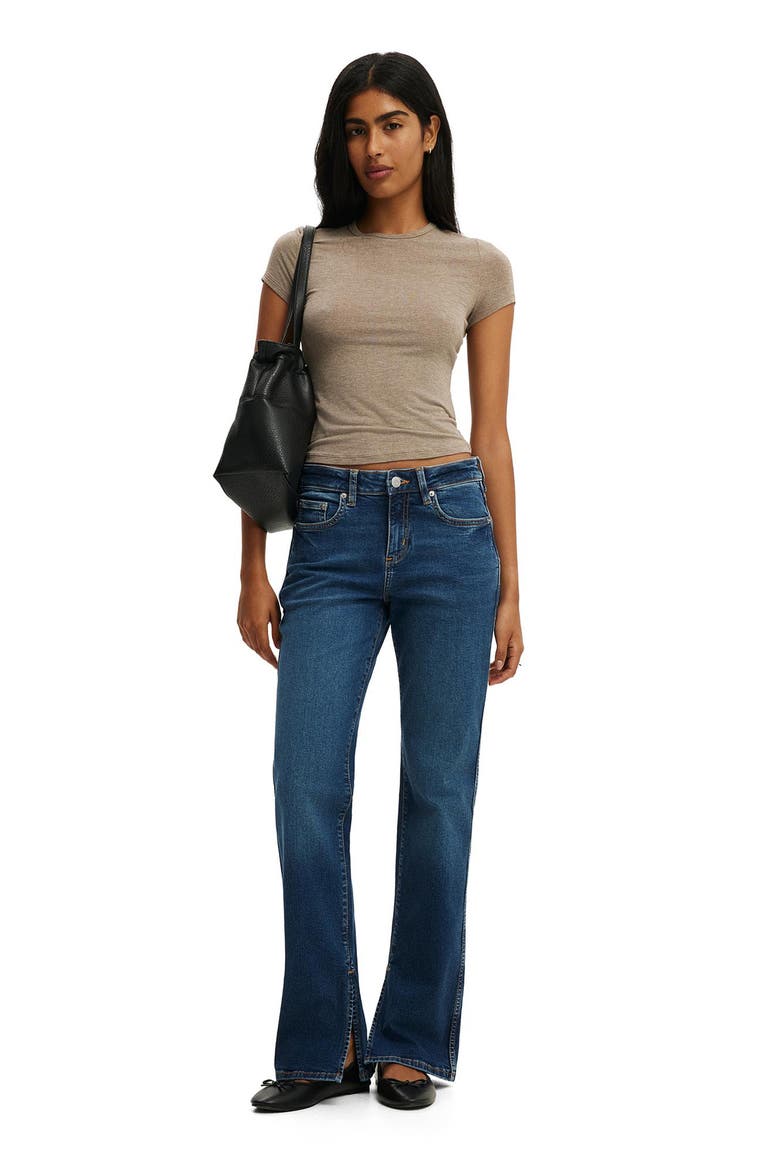 Stretch Slim Straight Leg Jeans, Alternate, color, SCORPIO BLUE SPLIT