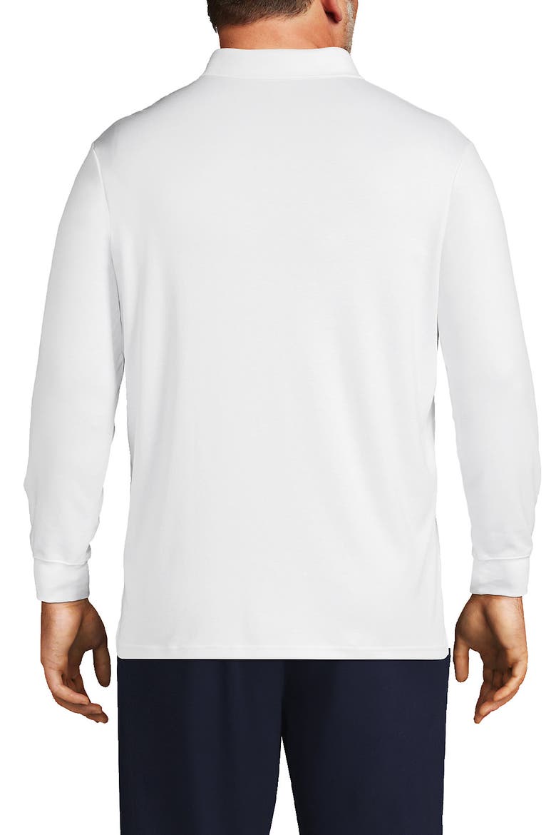 Long Sleeve Cotton Supima Polo Shirt, Alternate, color, White