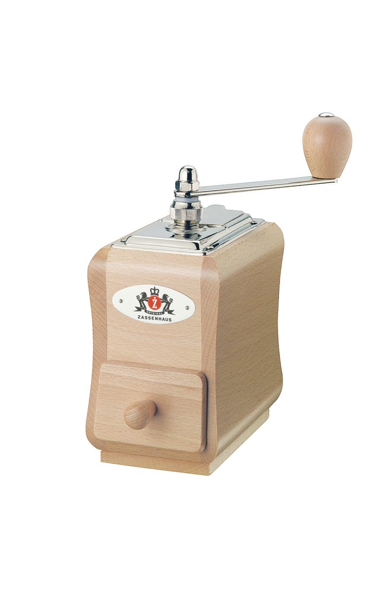 ZASSENHAUS Santiago Manual Hand Crank Coffee Mill, Main, color, Brown