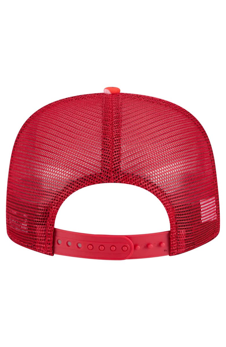 New Era Men's New Era Red St. Louis Cardinals Adventure Pattern Golfer Trucker Snapback Hat, Alternate, color, Red