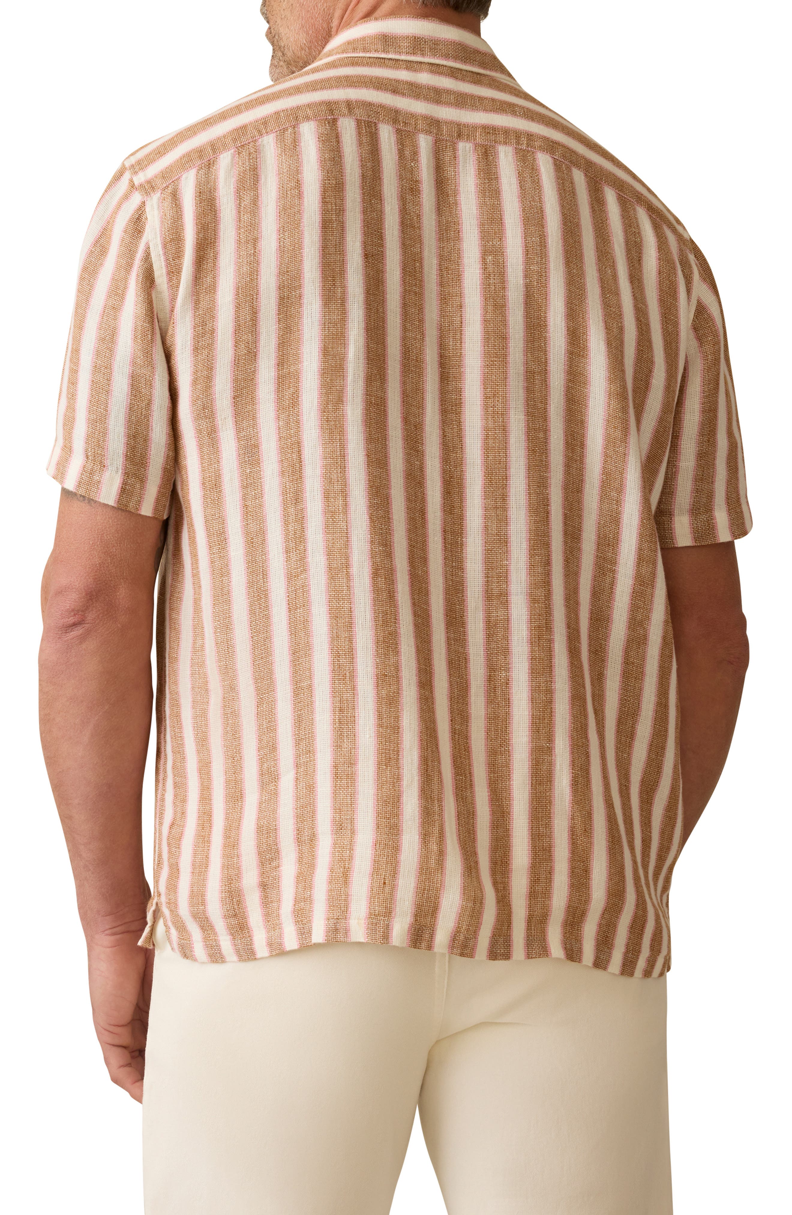 Palma Stripe Linen Camp Shirt - image 2
