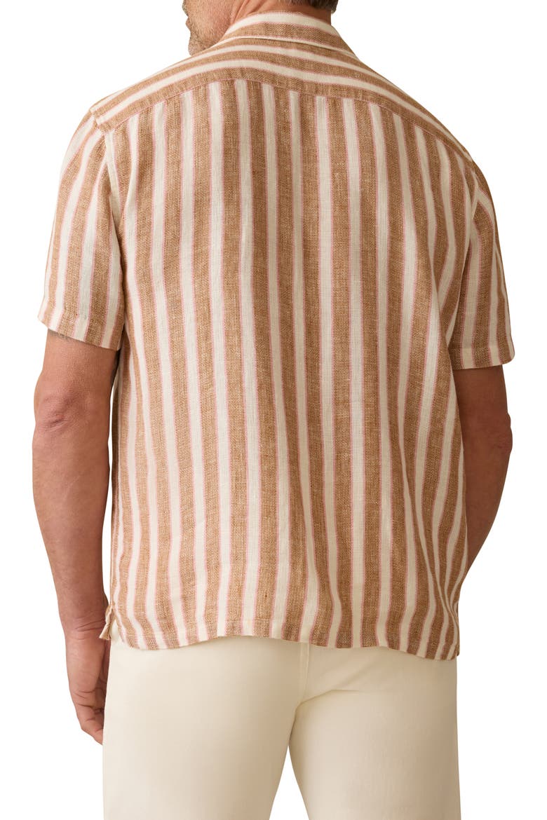 Palma Stripe Linen Camp Shirt, Alternate, color, SIENNA VALLEY STRIPE