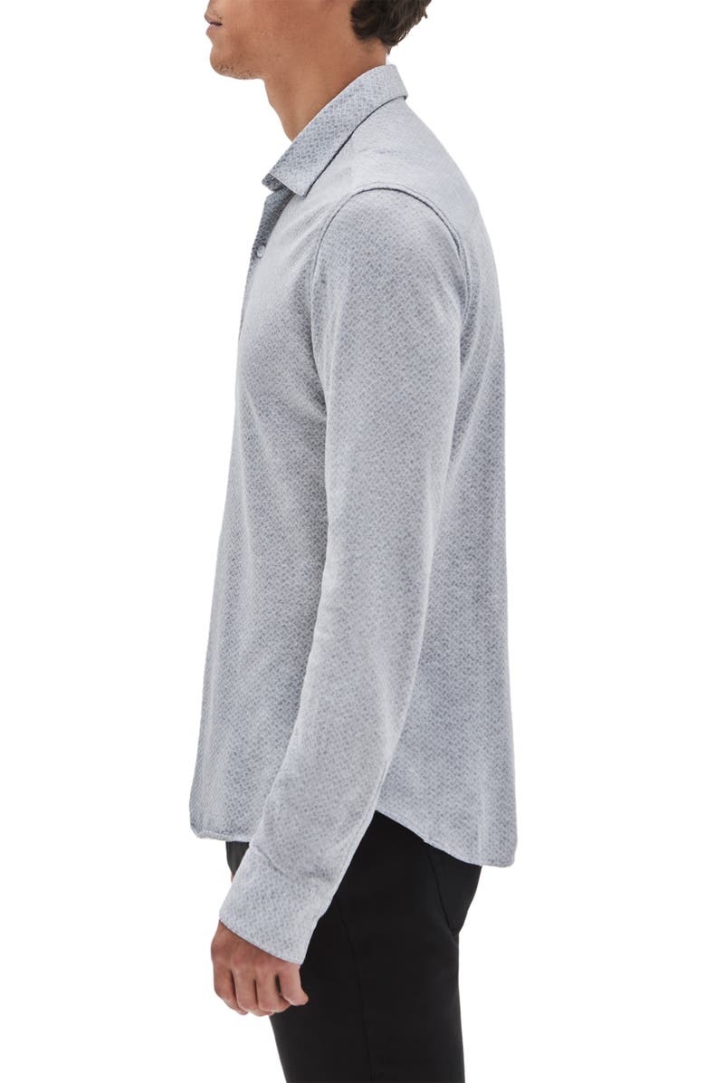 Robert Barakett Pambrun Knit Button-Up Shirt, Alternate, color, Grey