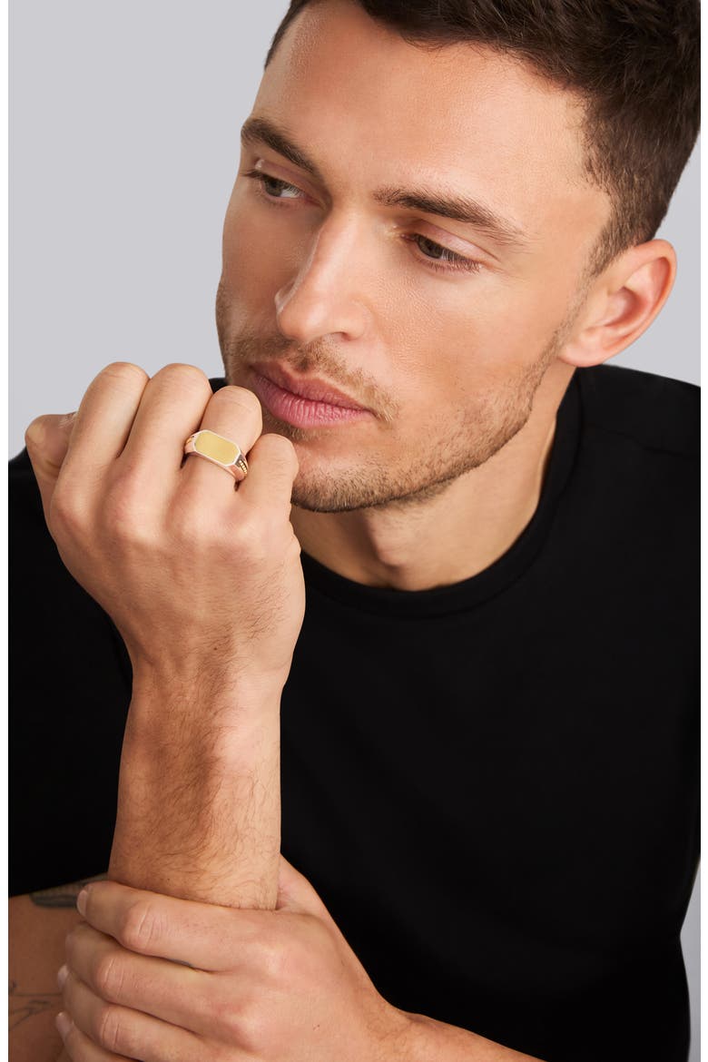 Anthem Satin Signet Ring, Alternate, color, TWO-TONE