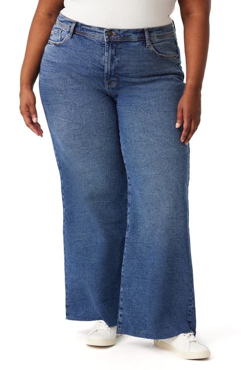 Kaya High Waist Wide Leg Jeans (Plus)