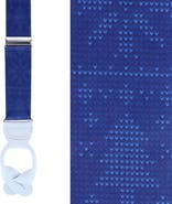 Trafalgar Ugly Christmas Sweater Navy Blue Silk Button End Suspenders