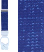 Trafalgar Ugly Christmas Sweater Navy Blue Silk Button End Suspenders