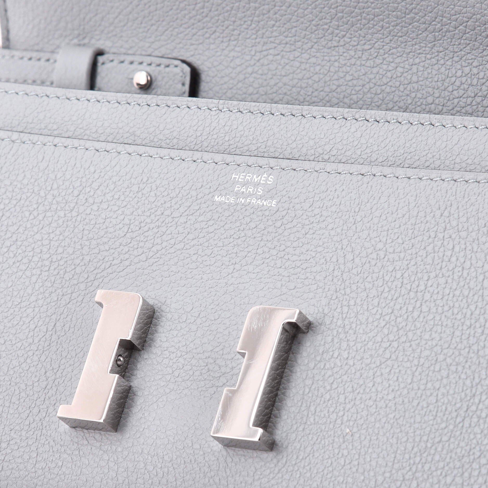 Pre-Owned Hermes Constance To Go Wallet Evercolor, Alternate, color, Bleu Glacier