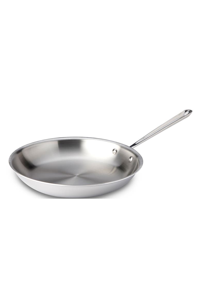 All-Clad D3 12-Inch Stainless Steel Fry Pan, Main, color, Silver