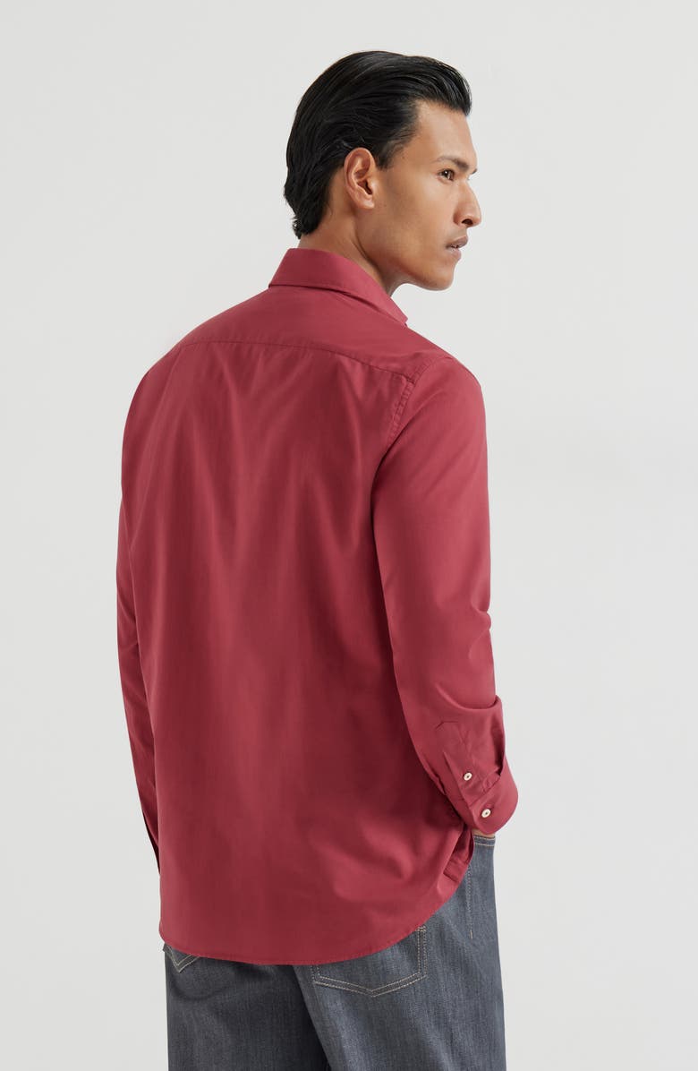 Brunello Cucinelli Muslin shirt, Alternate, color, Cherry