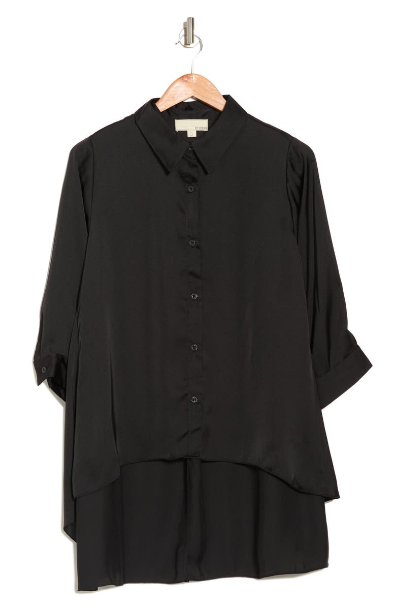 BY DESIGN Louisiana High/Low Blouse, Alternate, color, Black