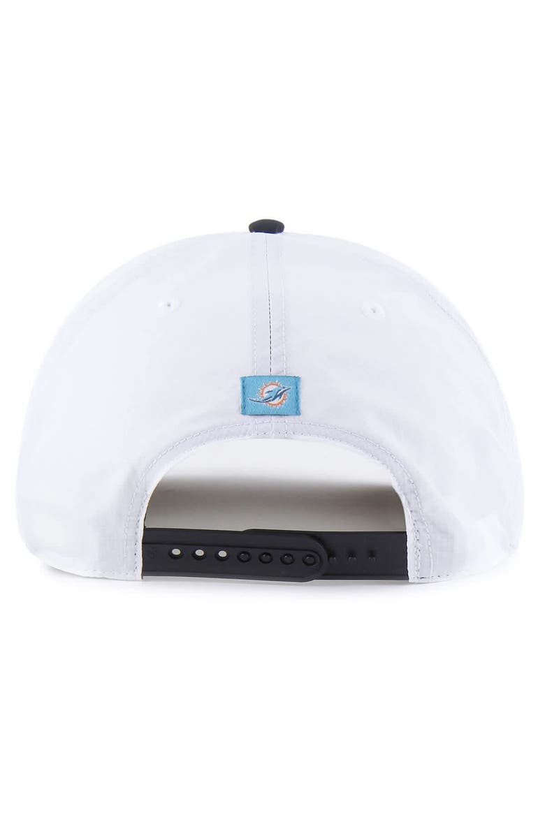 Men's '47 White/Black Miami Dolphins Suburbia Hitch Two-Tone Adjustable Hat, Alternate, color, White
