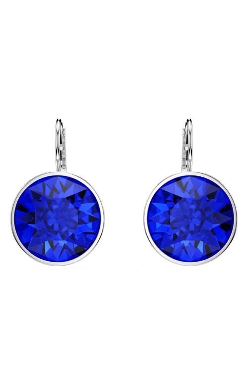 Swarovski Bella Drop Round Cut Earrings In Blue