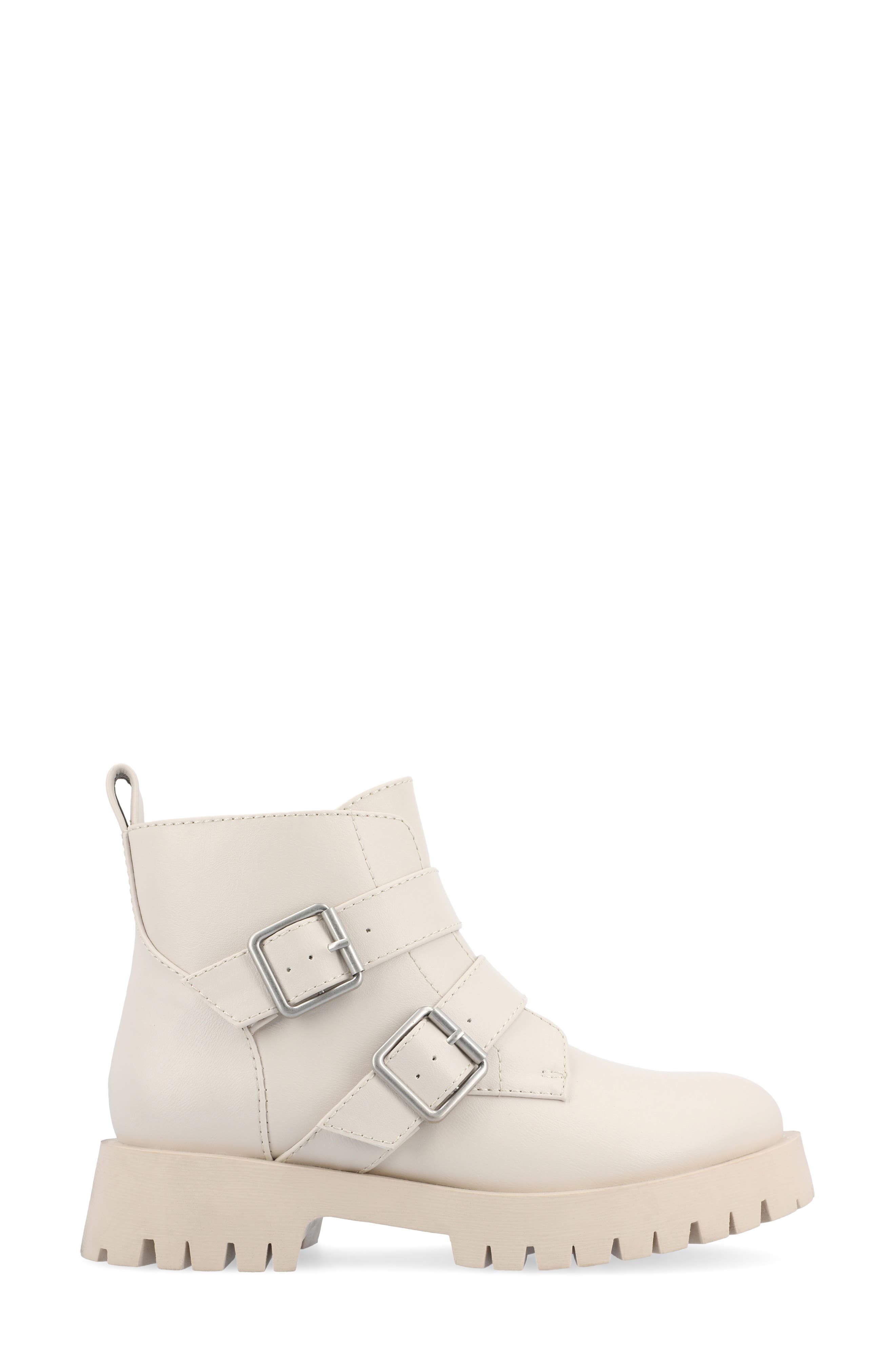Maebry Buckle Bootie, Alternate, color, BONE