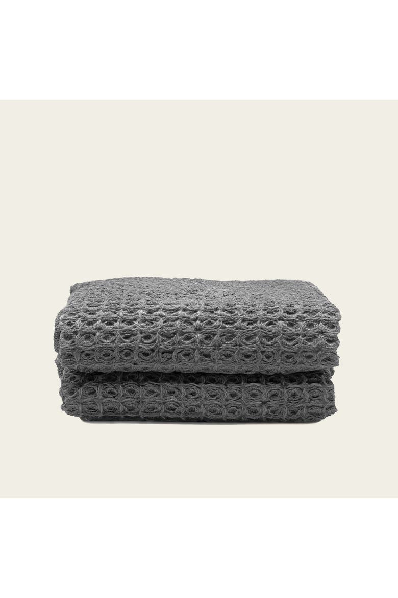 Sedona Waffle Towels, Main, color, Charcoal / Hand Towels