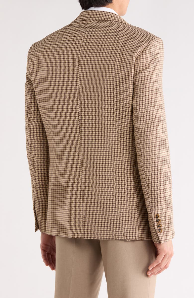 Tahari Plaid Slim Fit Sport Coat, Alternate, color, Beige