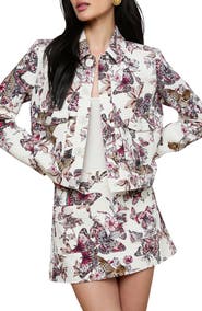 L'AGENCE Nyx Print Crop Jacket