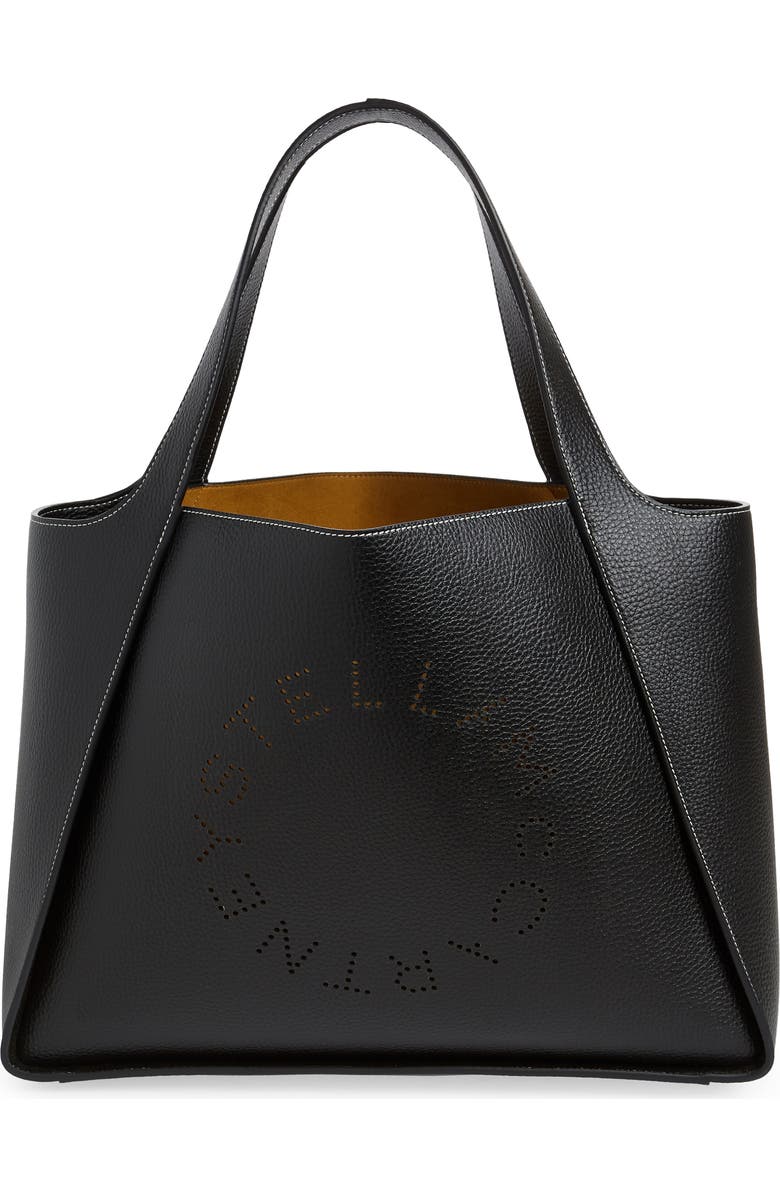 Stella McCartney Perforated Logo Faux Leather Tote, Main, color,
