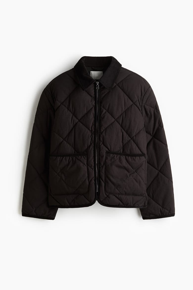 Quilted Jacket, Alternate, color, Black
