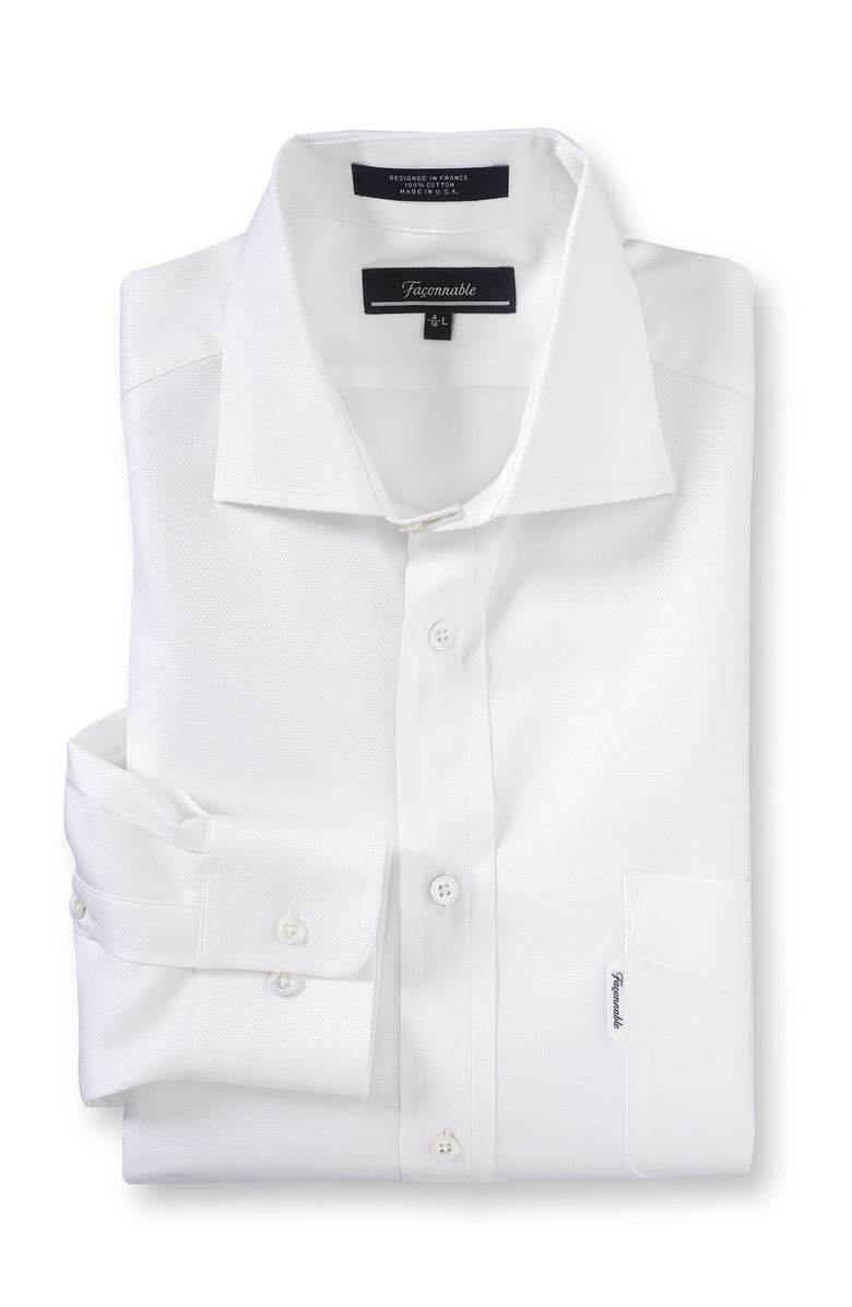 F. Façonnable Façonnable Classic Fit Dobby Dress Shirt, Main, color,