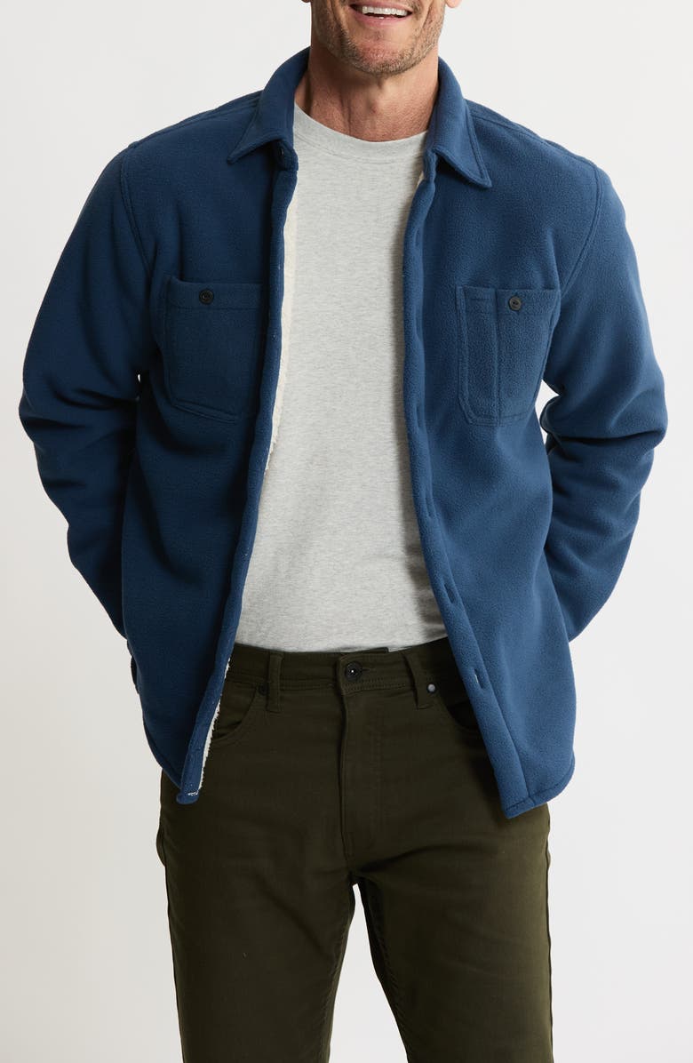 JACHS Shirt Jacket with Faux Fur Lining, Main, color, Denim