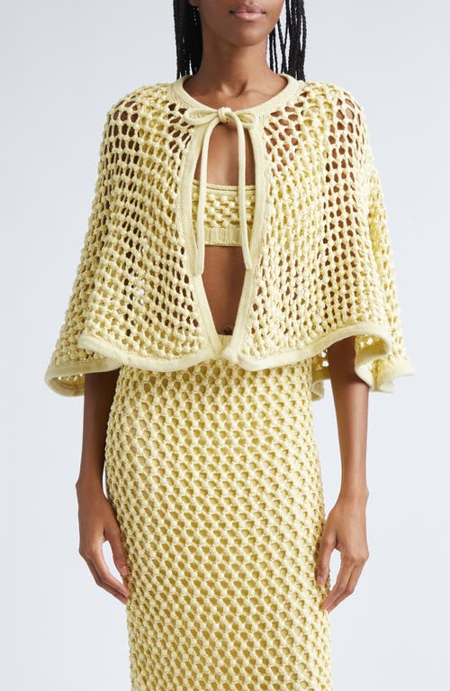 Diotima Crystal Mesh Capelet in Butter  product